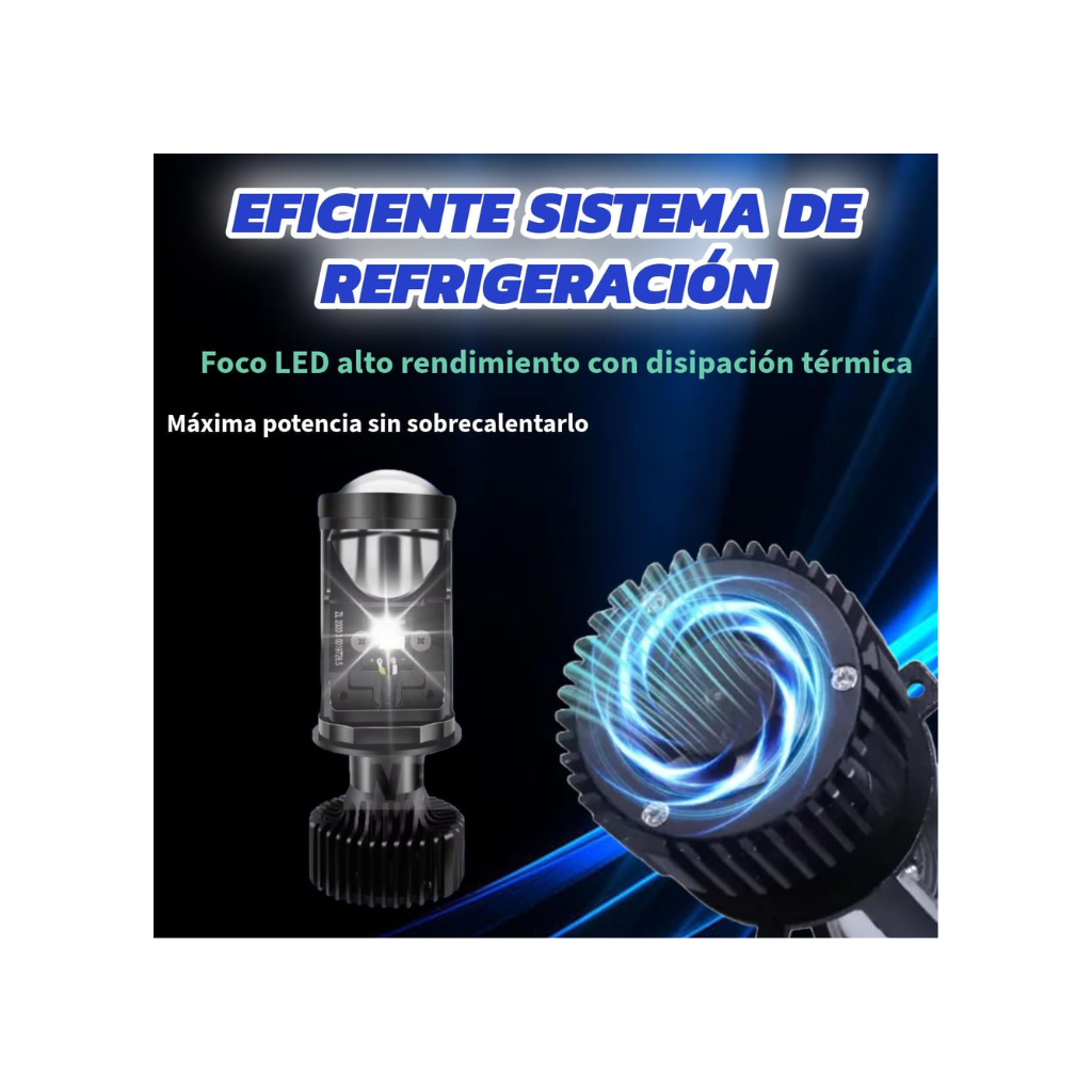 Focos Led Y6 Lupa H4 100W - Focos led