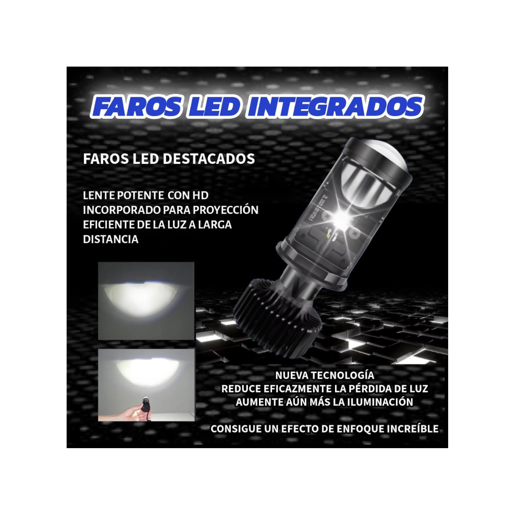 Focos Led Y6 Lupa H4 100W - Focos led