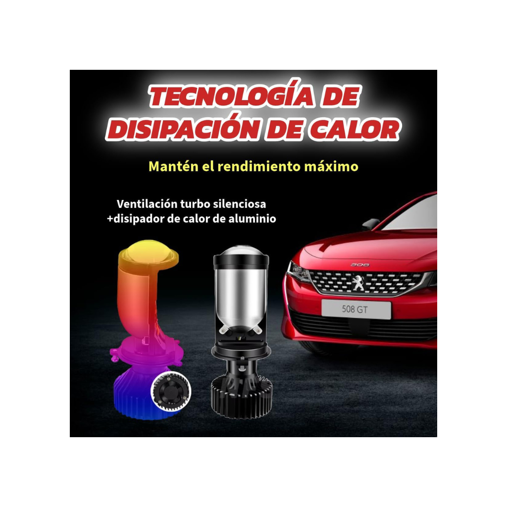 Focos Led Y6 Lupa H4 100W - Focos led