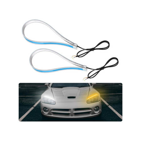 Juego de Tiras Led Para Faros 60cm blanco/ámbar - Led cofre